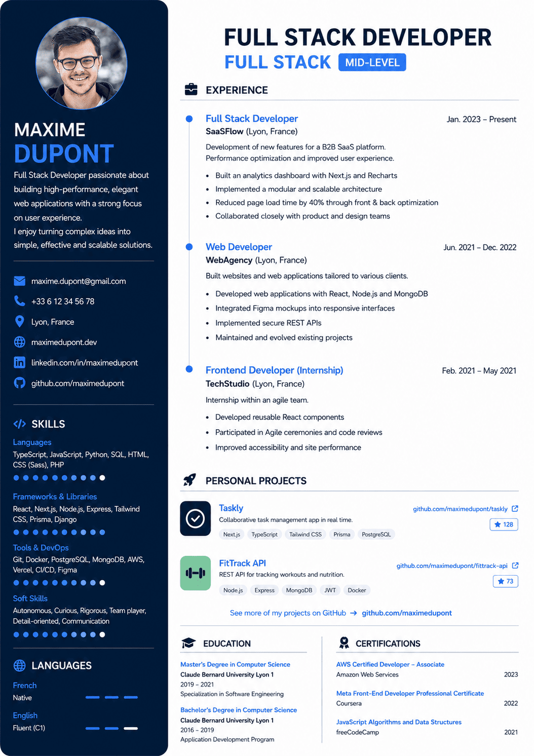 WorkMachine resume example